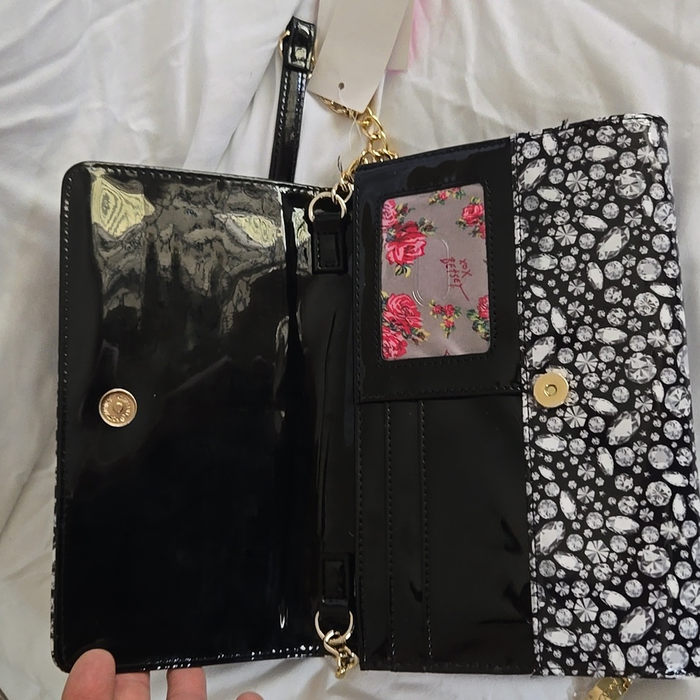 Elegant Black and White Floral Women's Bag - Picture 4 of 7